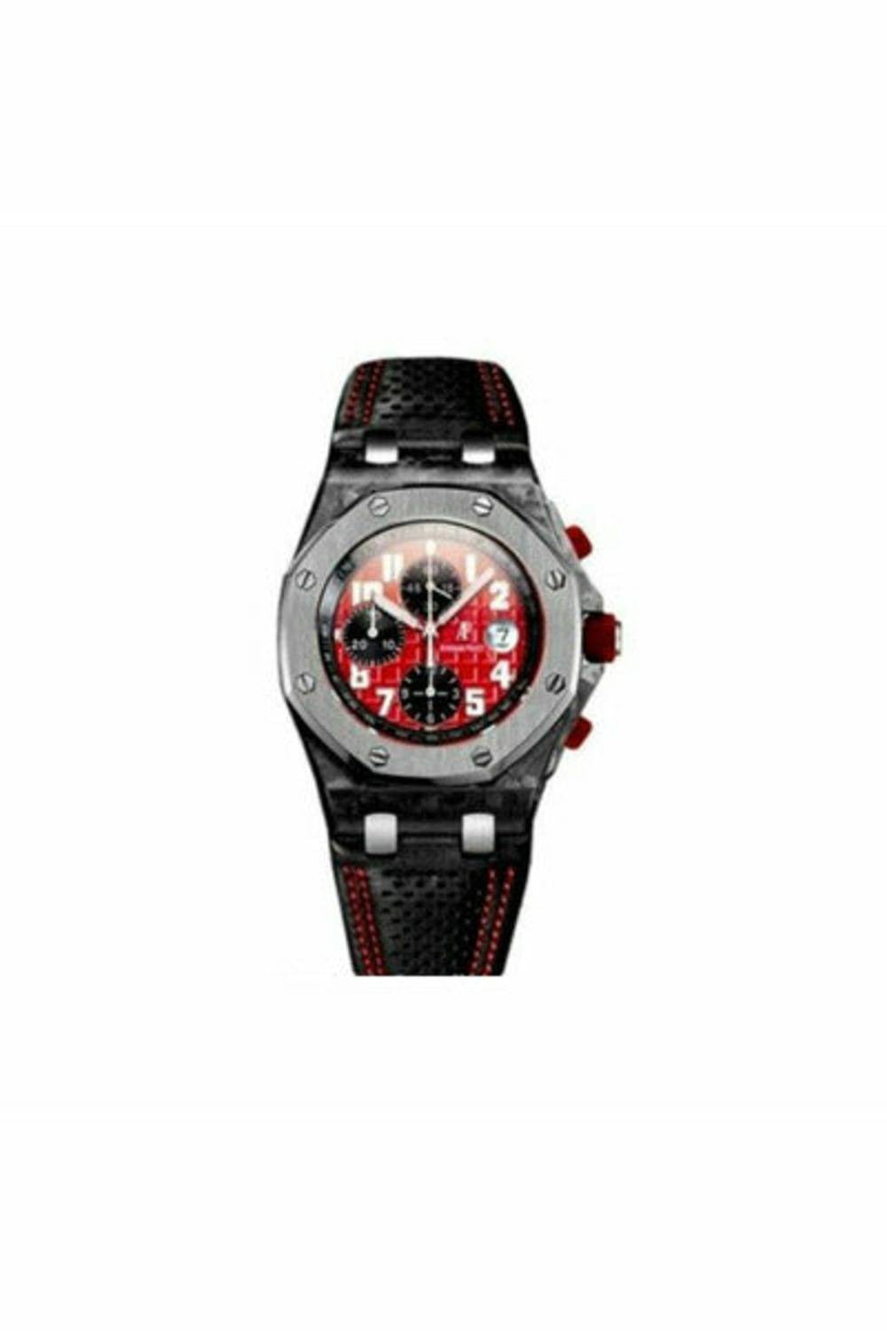 audemars piguet royal oak limited edition to 250 pcs forged carbon 42mm black/red dial men's watch-DUBAILUXURYWATCH