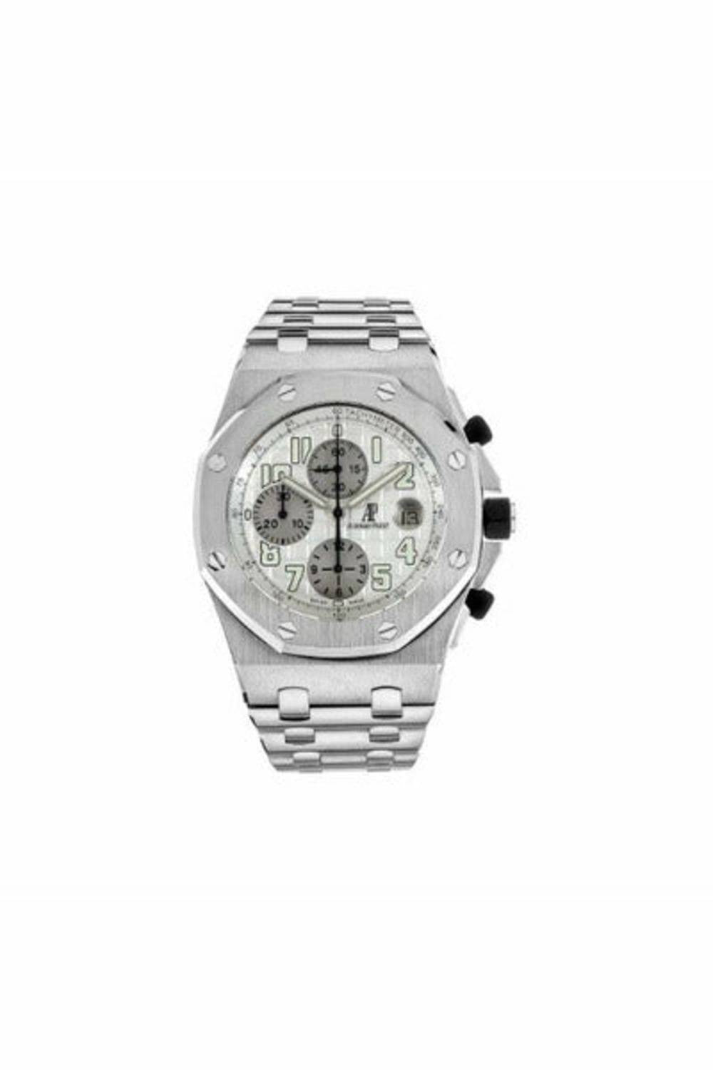 audemars piguet royal oak offshore chronograph silver dial watch-DUBAILUXURYWATCH