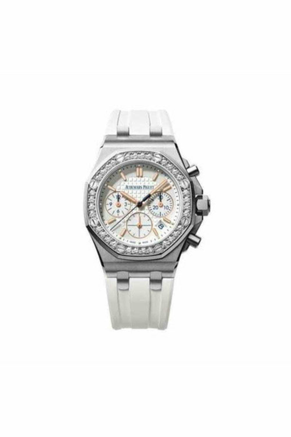 audemars piguet royal oak offshore chronograph summer edition stainless steel 37mm ladies watch-DUBAILUXURYWATCH