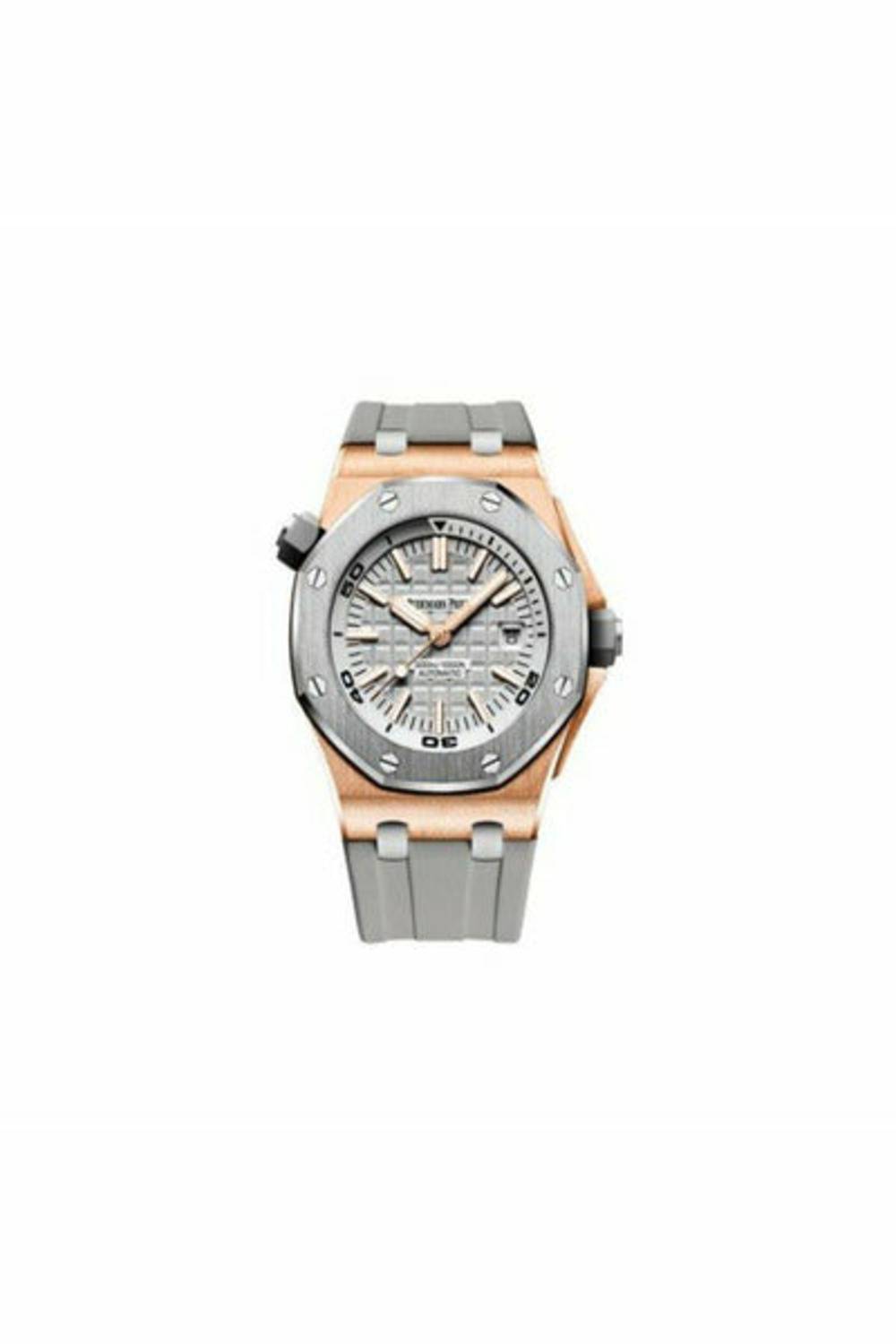 audemars piguet royal oak offshore diver grey index rose gold titanium 42mm men's watch-DUBAILUXURYWATCH