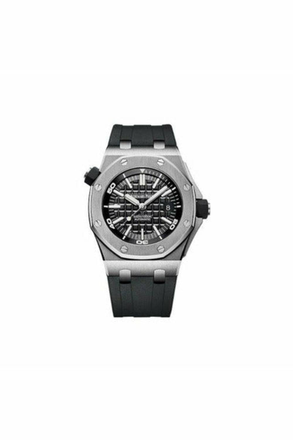 audemars piguet royal oak offshore diver stainless steel 42mm x 55mm black dial men's watch-DUBAILUXURYWATCH