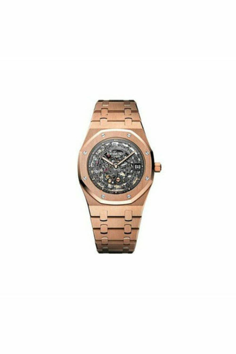 audemars piguet royal oak openworked extra-thin 39mm 18kt rose gold men's watch-DUBAILUXURYWATCH