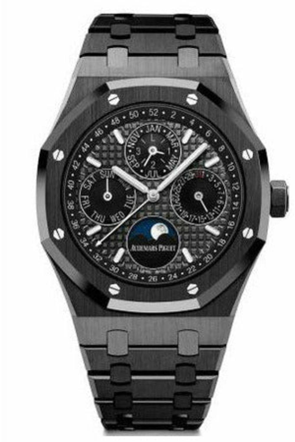 audemars piguet royal oak perpetual calendar black ceramic 41mm-DUBAILUXURYWATCH