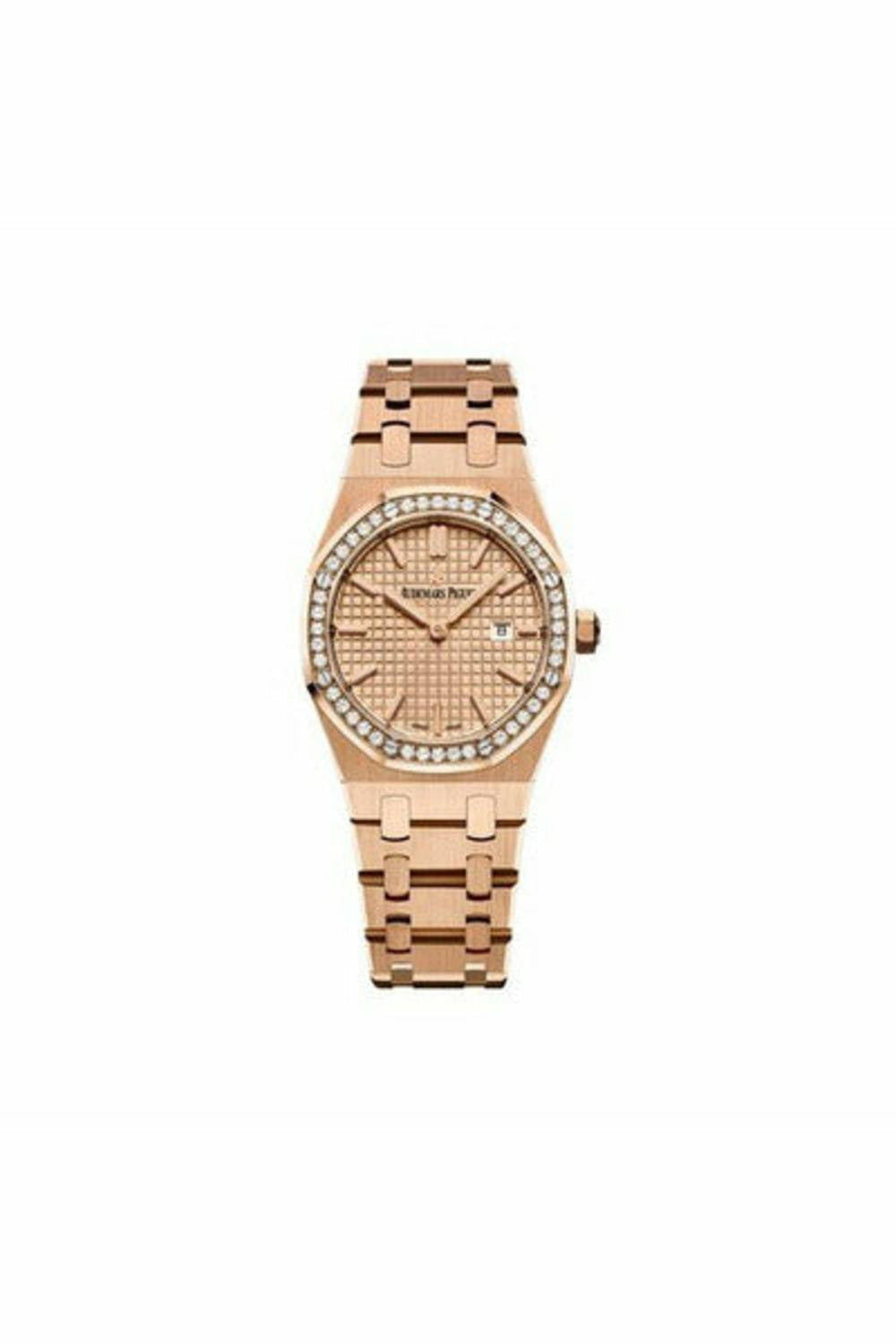 audemars piguet royal oak quartz 33mm 18kt rose gold ladies watch-DUBAILUXURYWATCH