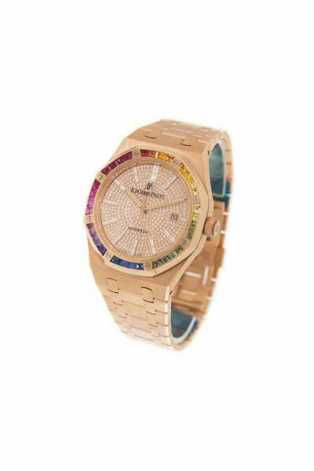 audemars piguet royal oak rainbow 41mm 18kt rose gold unisex watch-DUBAILUXURYWATCH