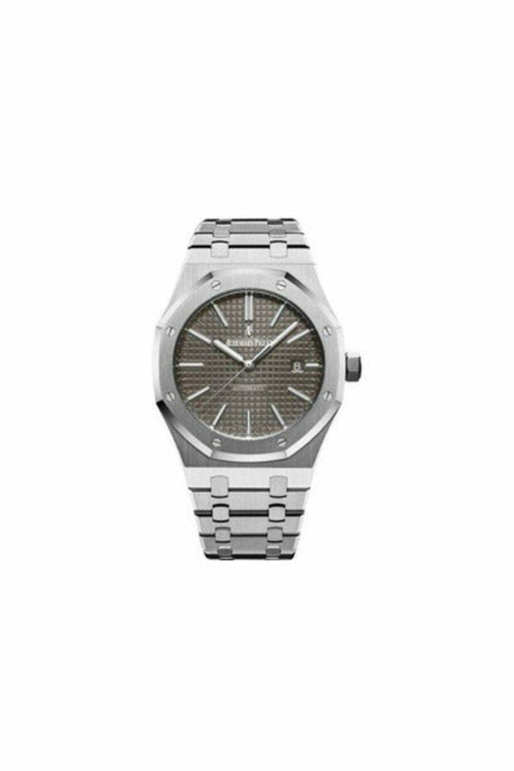 audemars piguet royal oak stainless steel 41mm grey ruthenium toned dial men's watch-DUBAILUXURYWATCH