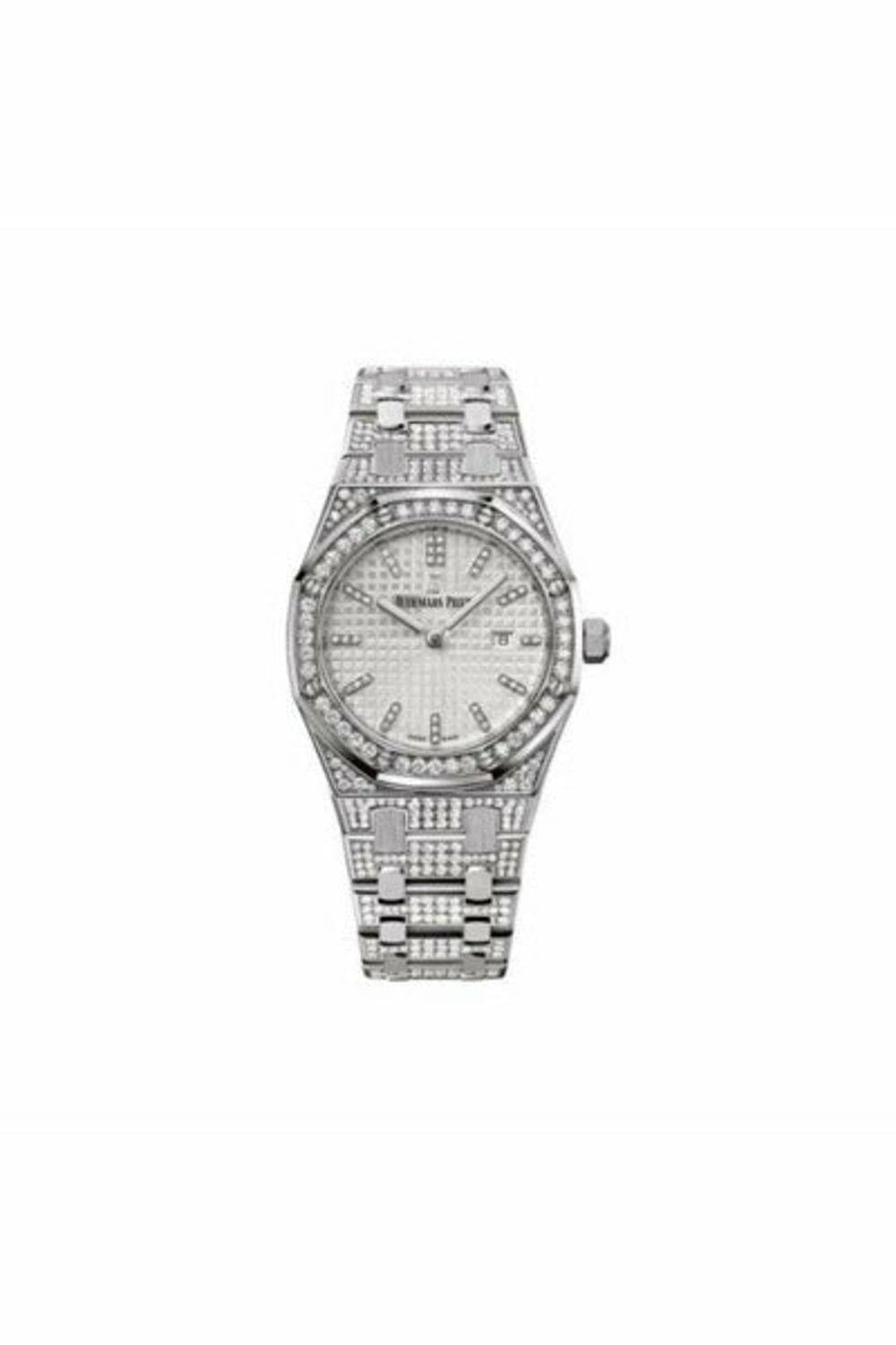 audemars piguet royal oak white gold silver dial ladies watch ref. 67652bc.zz.1262bc.01-DUBAILUXURYWATCH