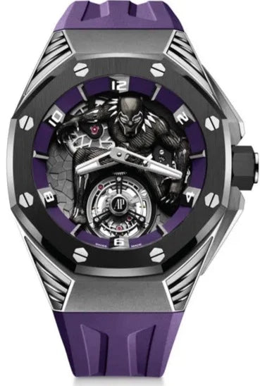 audemars piguet x marvel - royal oak concept black panther flying tourbillon-DUBAILUXURYWATCH