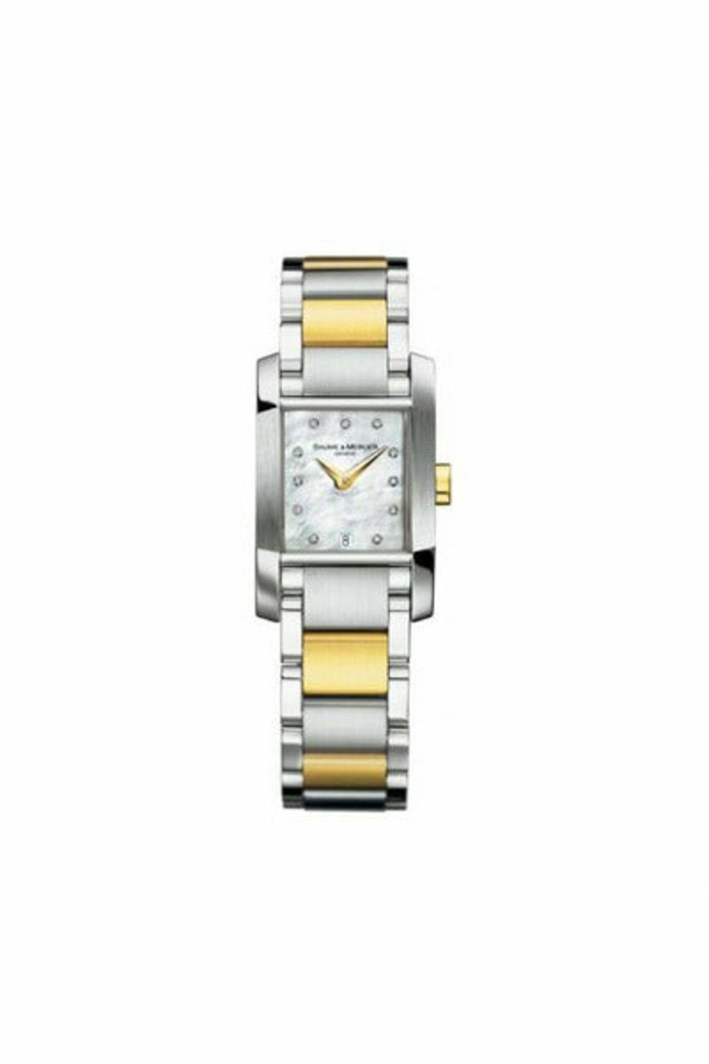 baume & mercier diamant two tone diamond 33mm x 22mm ladies watch-DUBAILUXURYWATCH