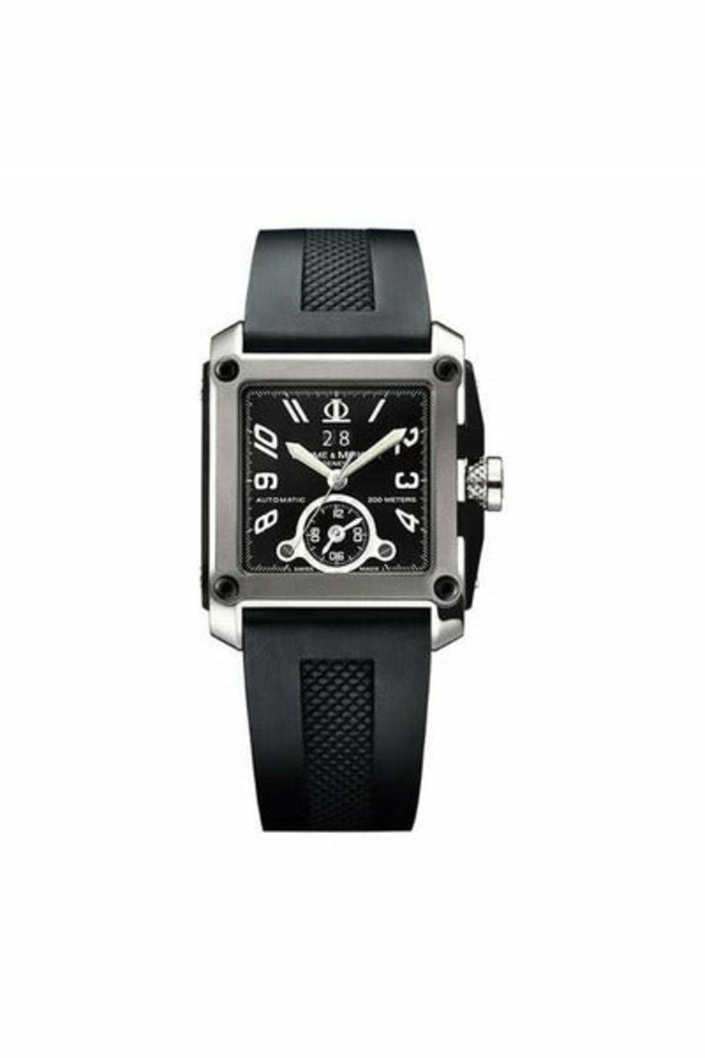 baume & mercier hampton xl magnum 45mm x 34mm stainless steel & titanium men's watch-DUBAILUXURYWATCH