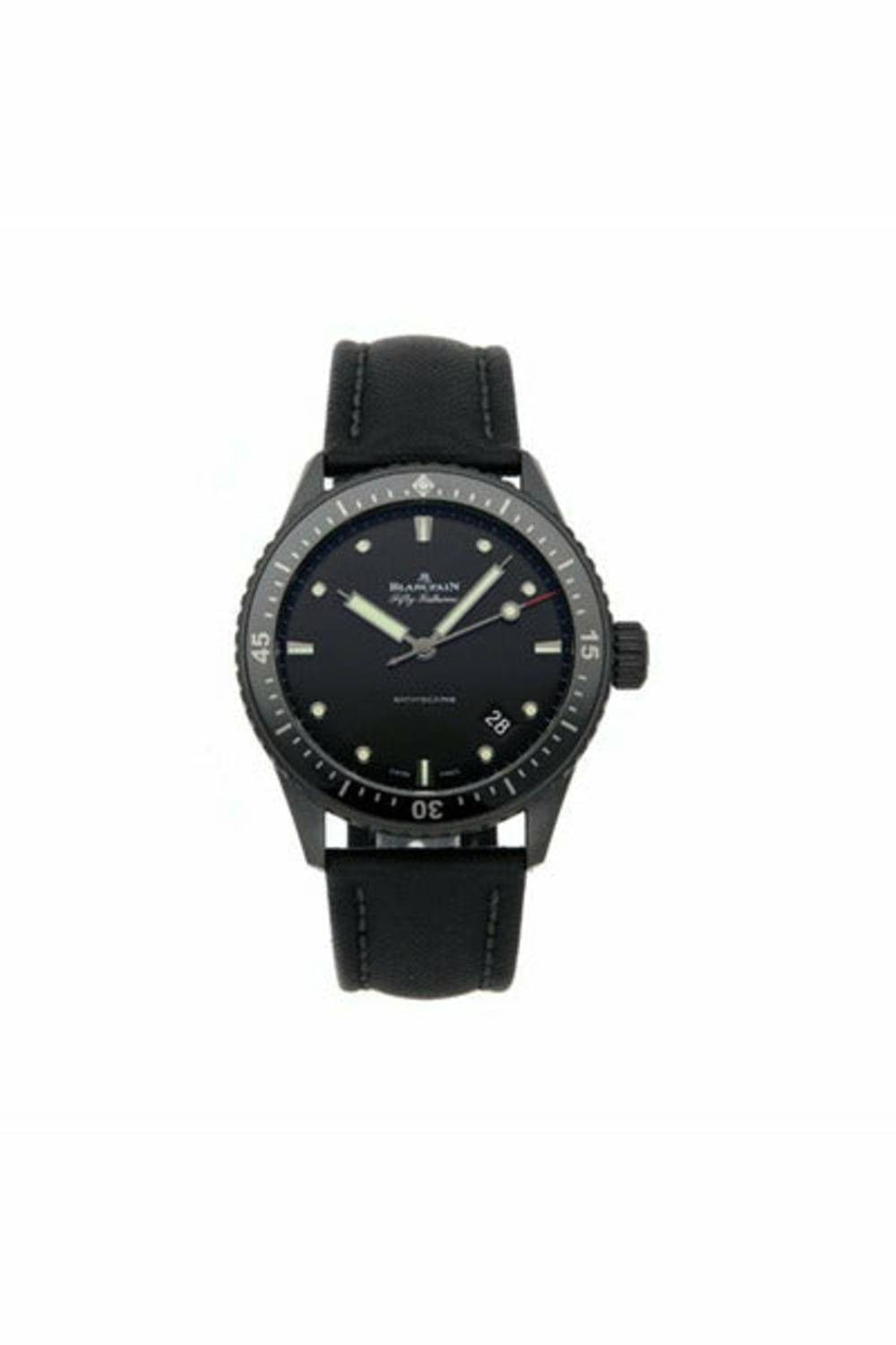 blancpain fifty fathoms bathyscaphe automatic 43mm men's watch ref. 5000-0130-b52a-DUBAILUXURYWATCH