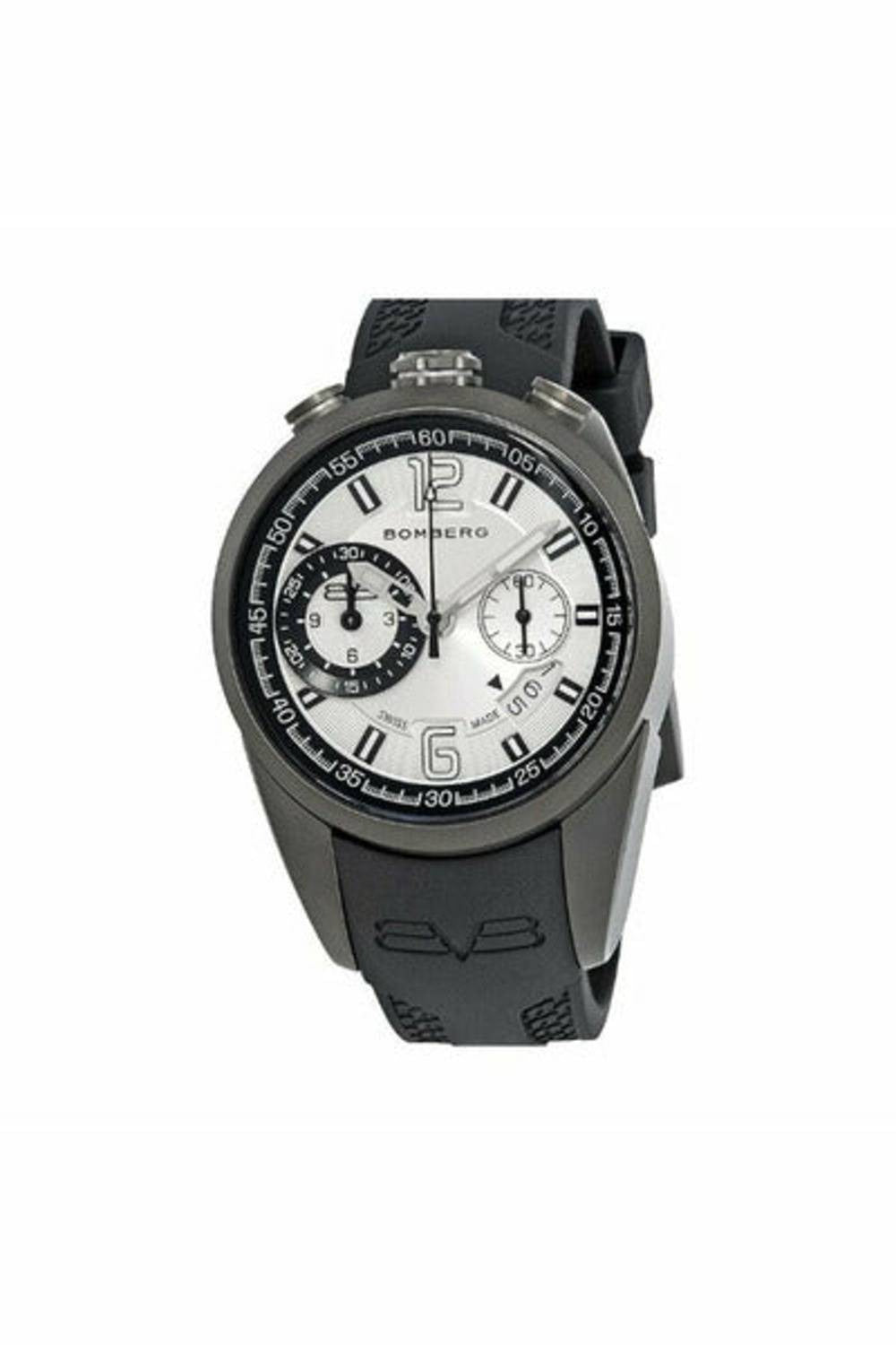 bomberg 1968 chronograph silver dial men's watch-DUBAILUXURYWATCH