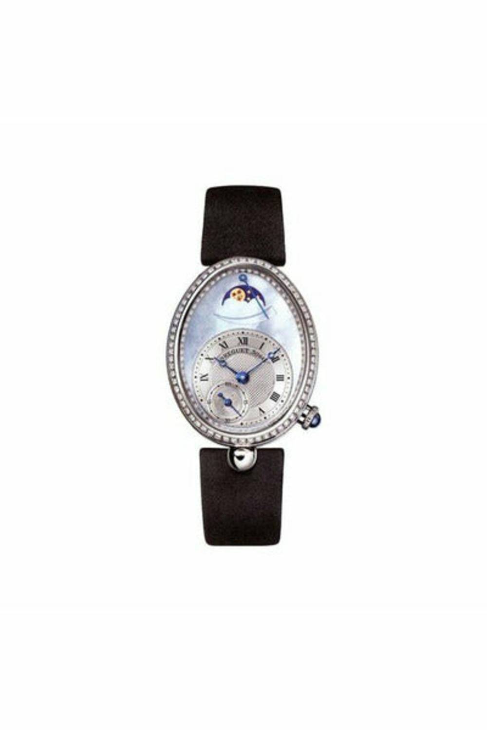 breguet reine de naples power reserve 28.45mm x 36.5mm 18kt white gold ladies watch-DUBAILUXURYWATCH