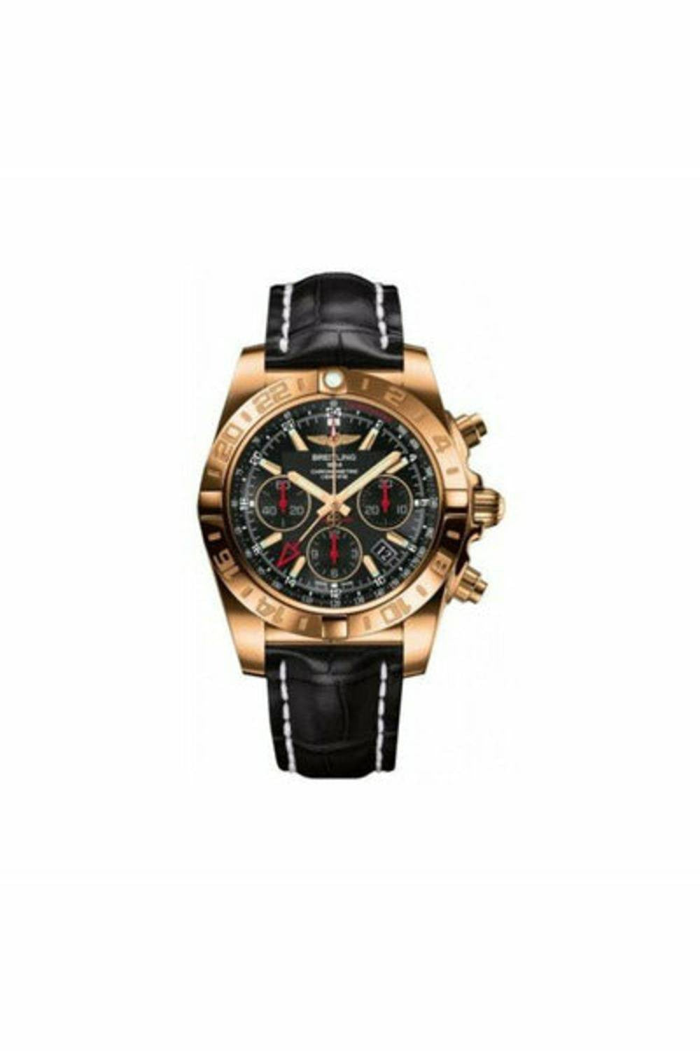 breitling chronomat gmt 44mm 18kt rose gold limited edition men's watch-DUBAILUXURYWATCH