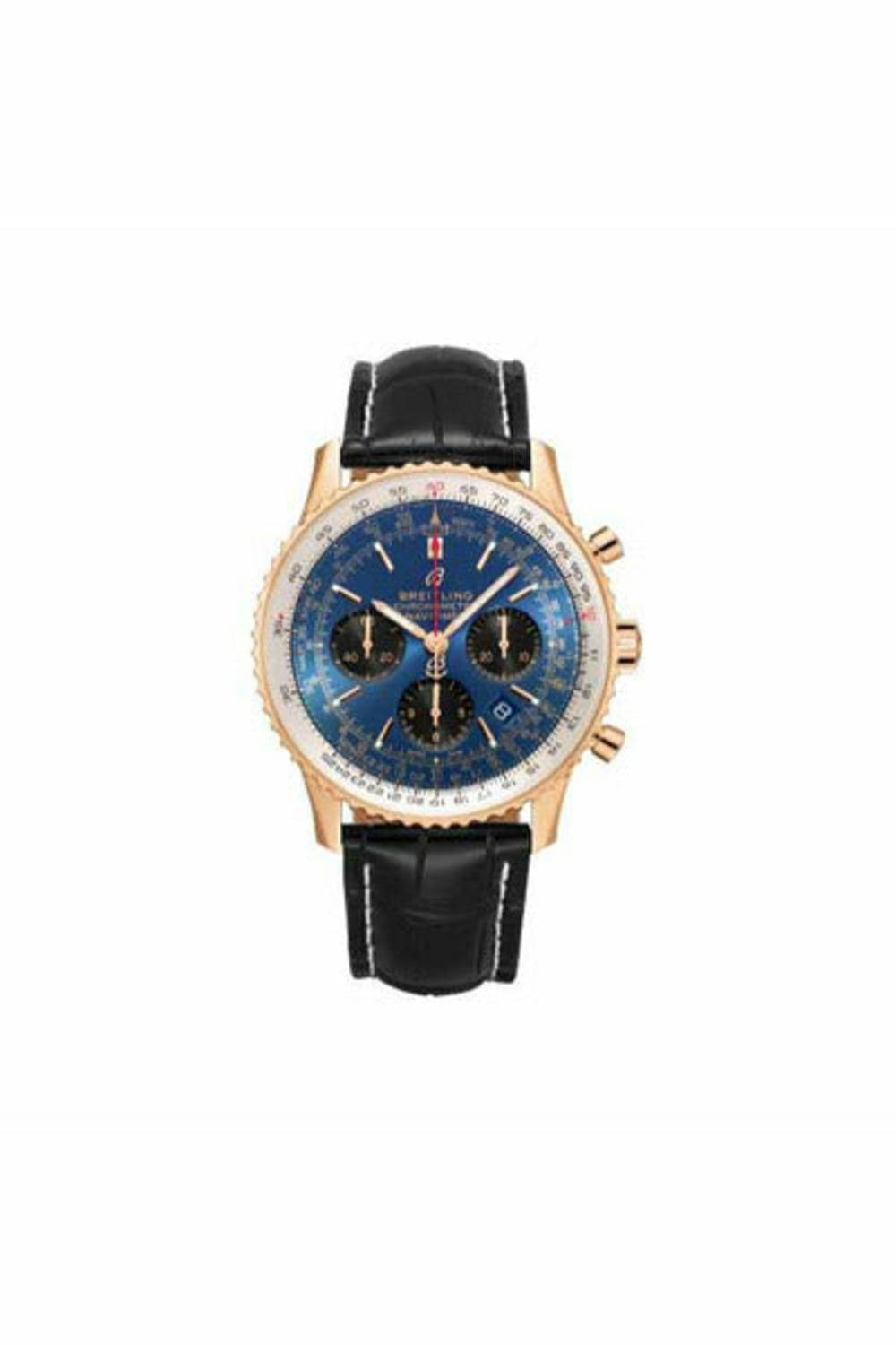 breitling navitimer 1 b01 chronograph 43mm 18kt rose gold men's watch-DUBAILUXURYWATCH