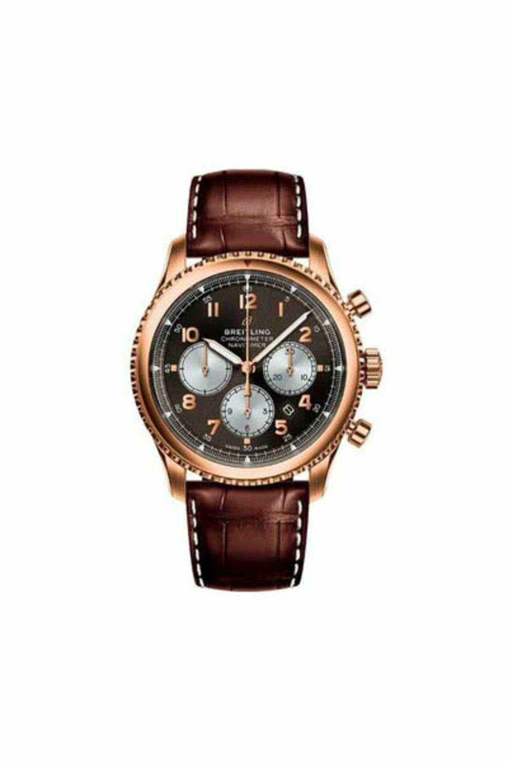 breitling navitimer 8 b01 chronograph 43mm 18kt rose gold men's watch-DUBAILUXURYWATCH