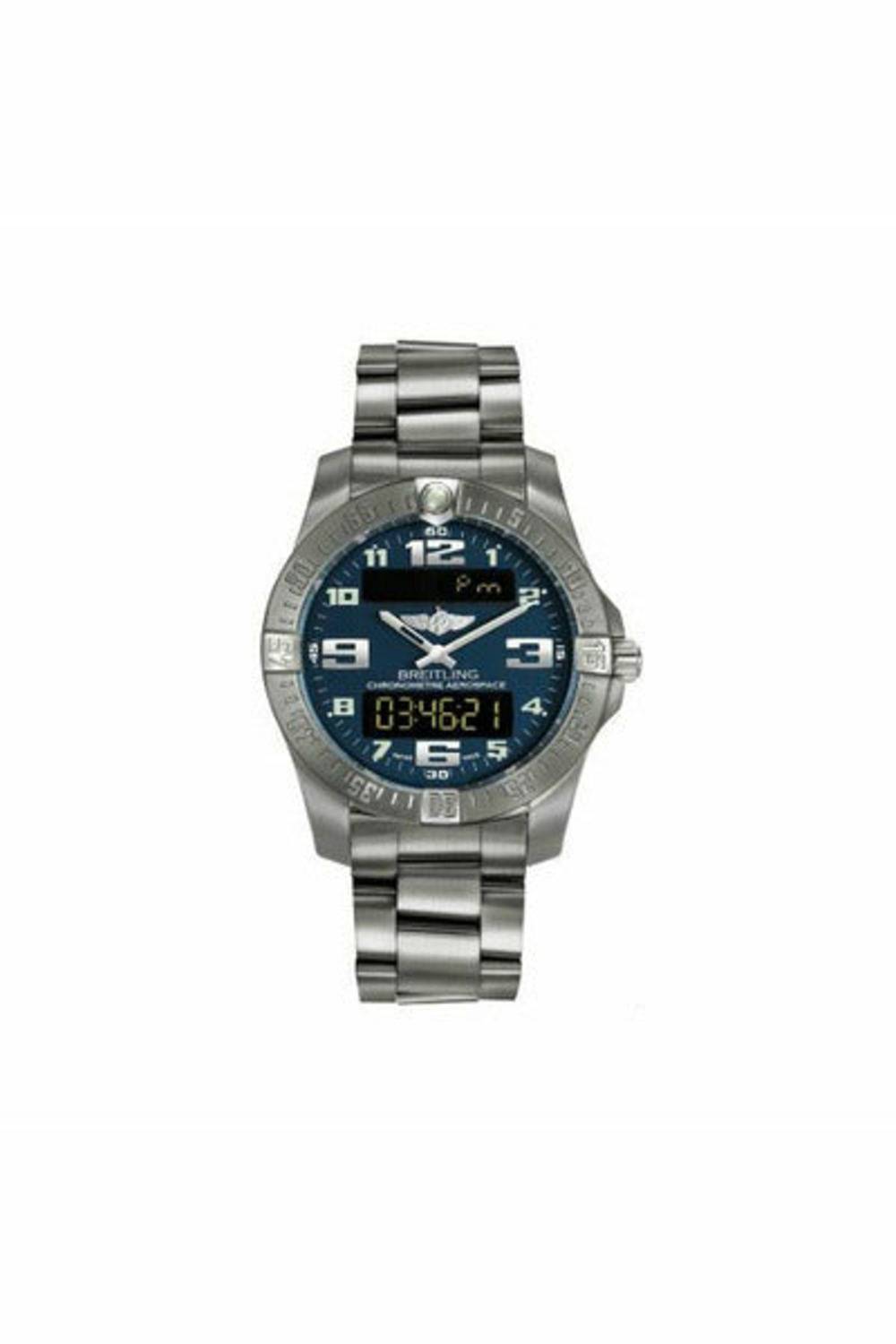 breitling professional aerospace evo titanium 43mm blue dial men's watch-DUBAILUXURYWATCH