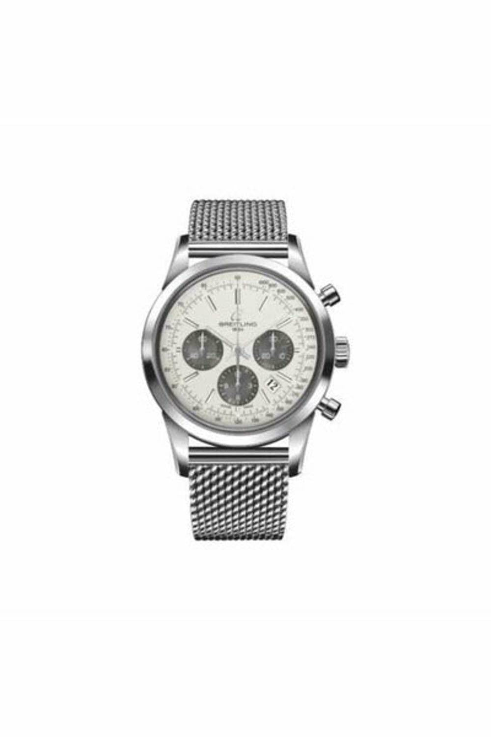 breitling transocean chronograph 43mm stainless steel men's watch-DUBAILUXURYWATCH