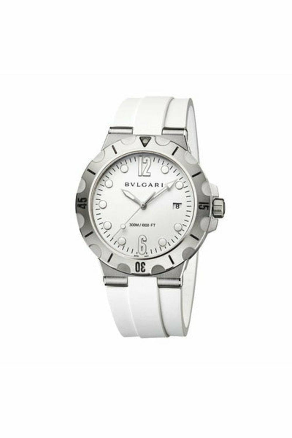 bulgari diagono scuba white steel 41mm men's watch ref. 102733-DUBAILUXURYWATCH