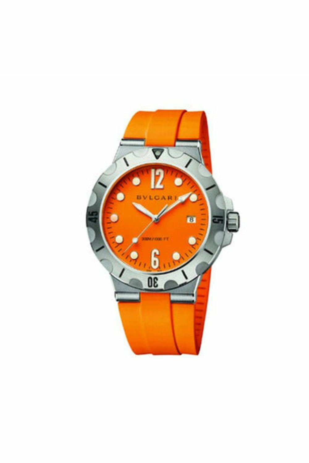 bvlgari diagono scuba automatic orange dial 41mm men's watch ref. 102787-DUBAILUXURYWATCH