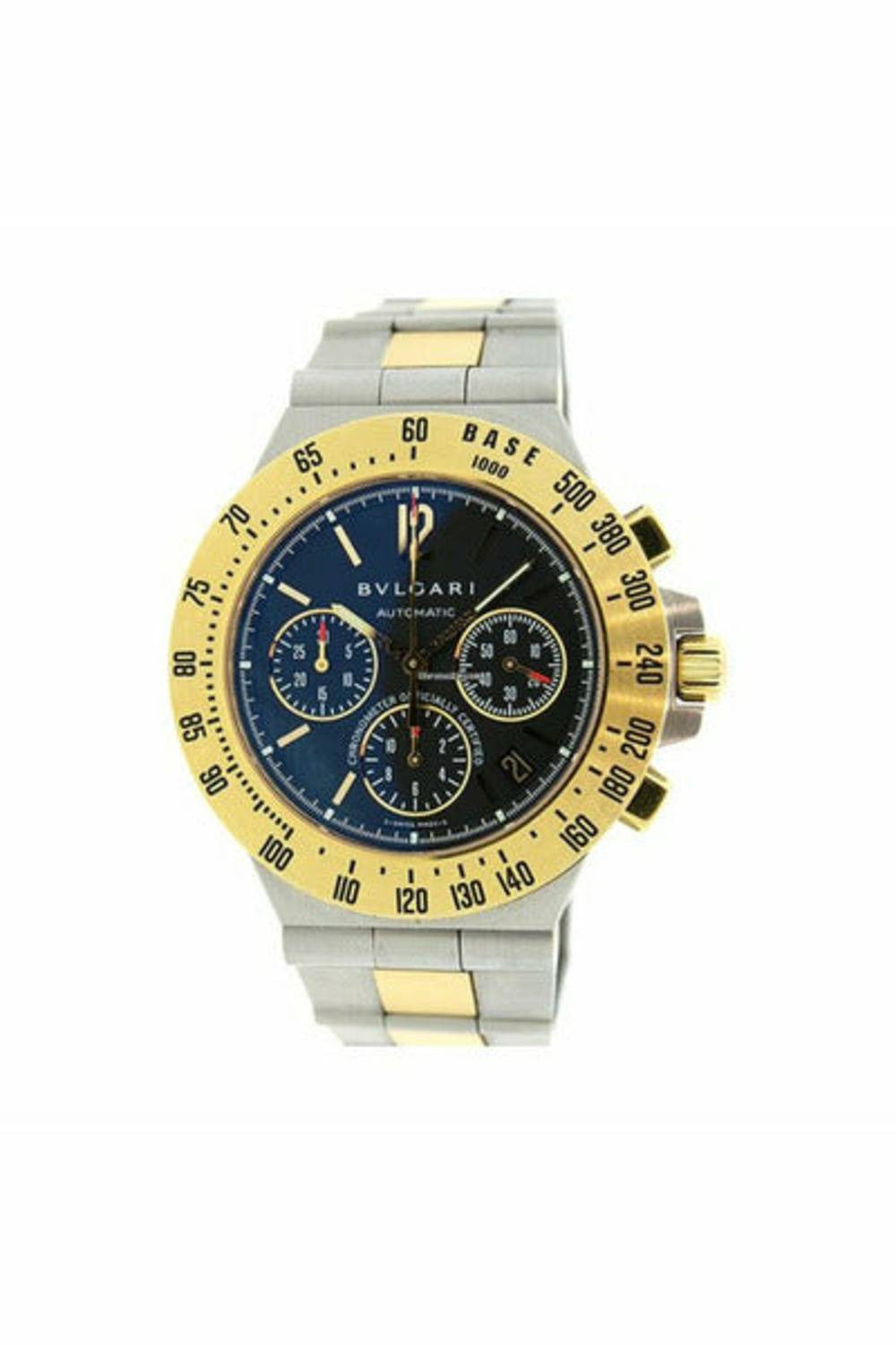 bvlgari diagono stainless steel professional chronograph men's watch-DUBAILUXURYWATCH