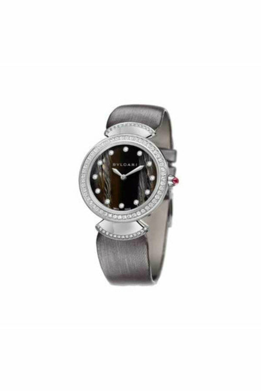 bvlgari diva 18kt white gold 30mm brown dial ladies watch-DUBAILUXURYWATCH