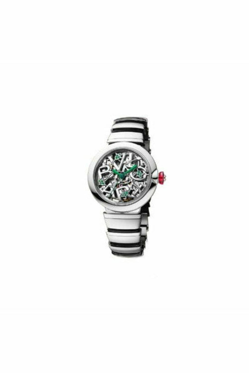 bvlgari lvcea skeleton 33mm stainless steel ladies watch ref. 103031 lu33skss/mea-DUBAILUXURYWATCH