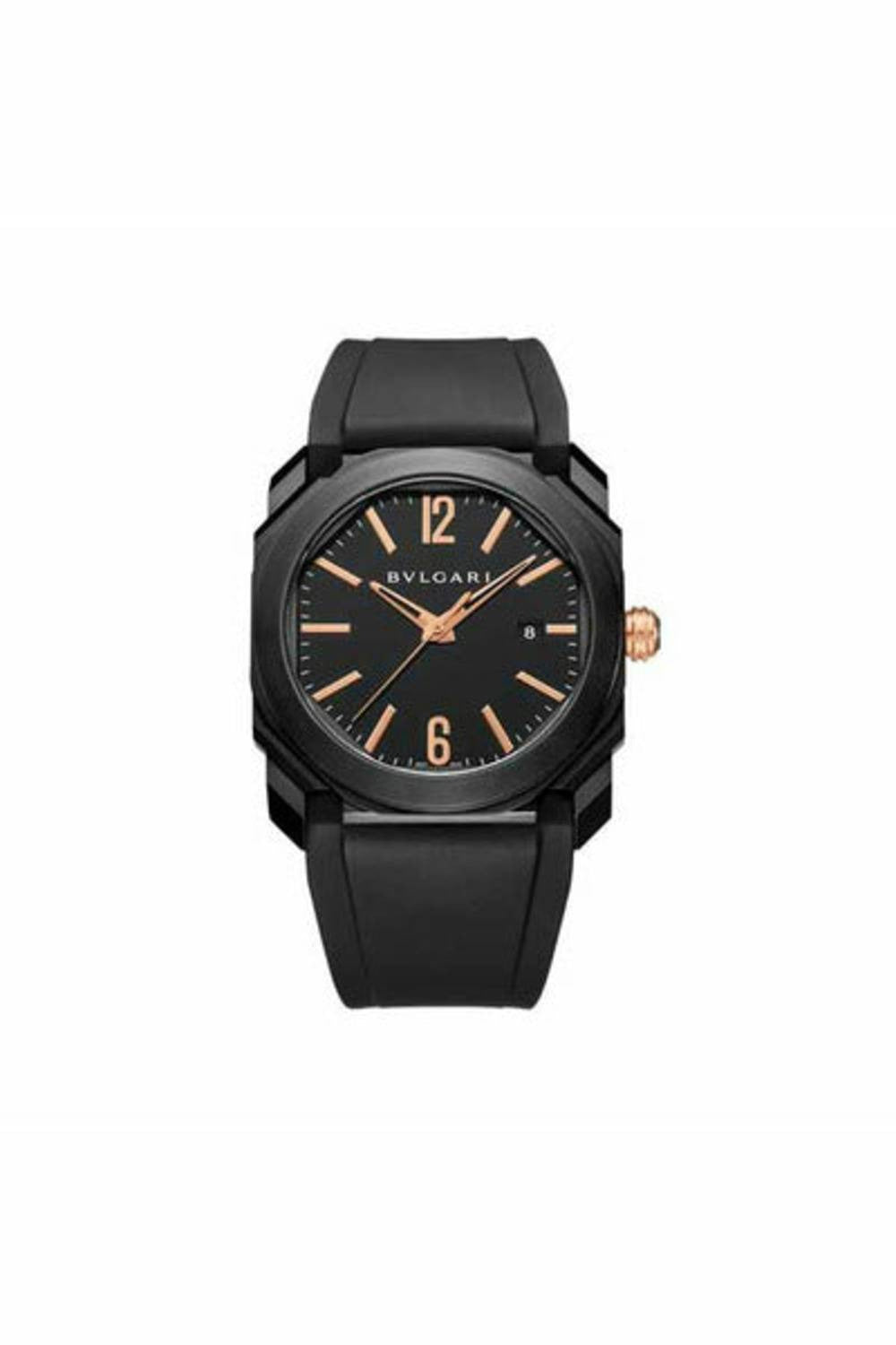 bvlgari octo 41mm black steel men's watch ref. 102581-DUBAILUXURYWATCH