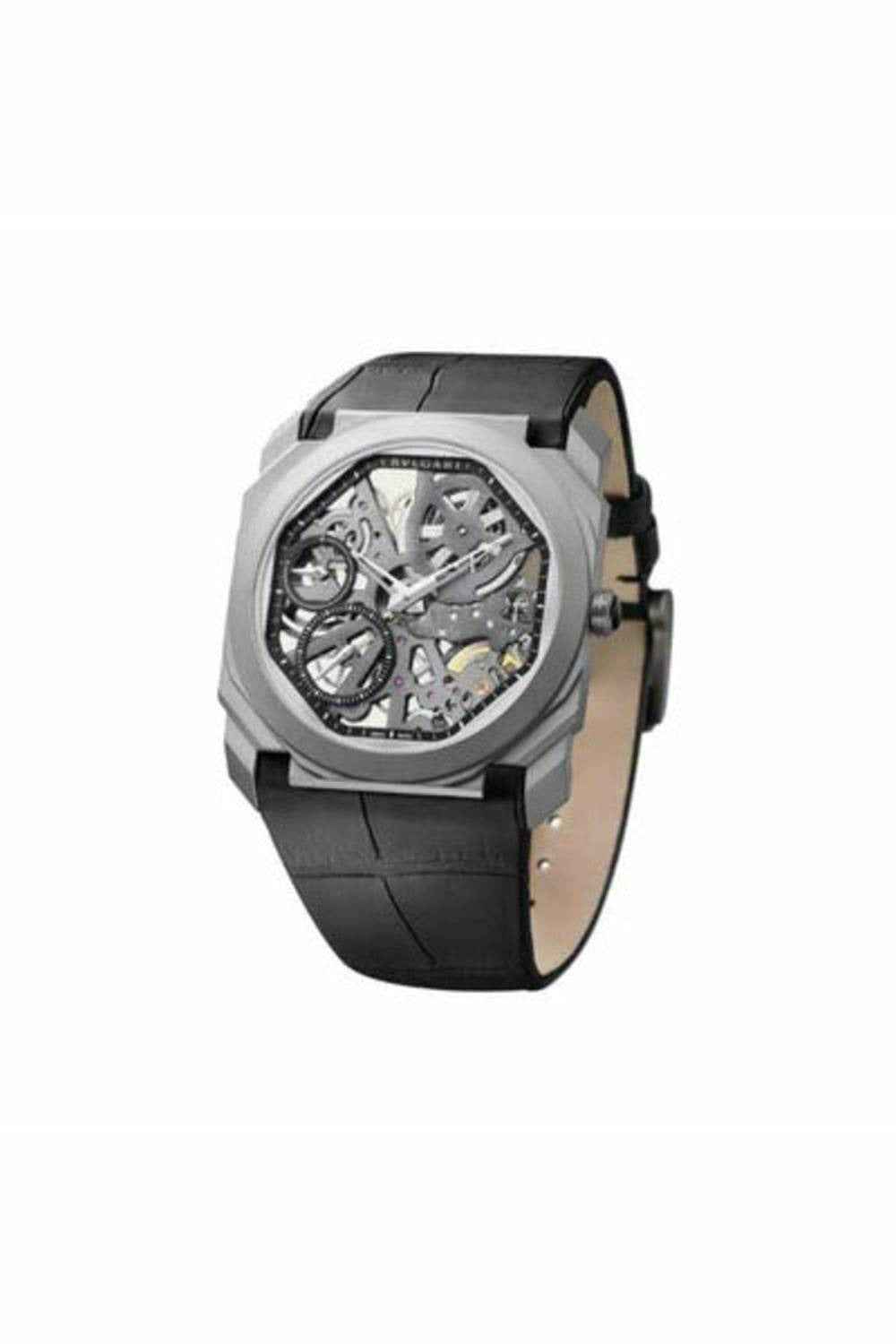 bvlgari octo finissimo squelette titanium 40mm grey dial men's watch-DUBAILUXURYWATCH