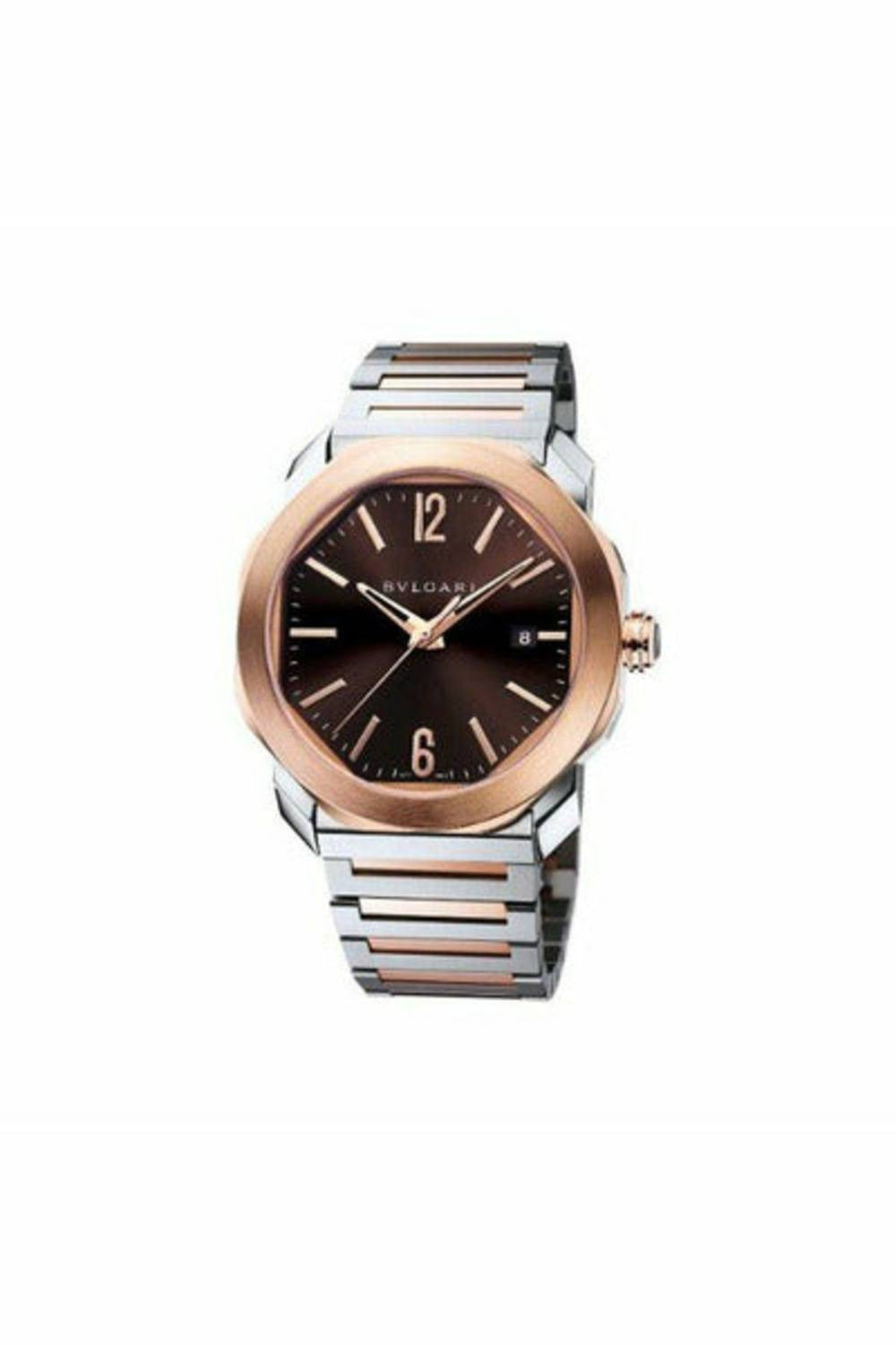 bvlgari octo roma 41mm stainless steel & 18kt rose gold men?s watch-DUBAILUXURYWATCH