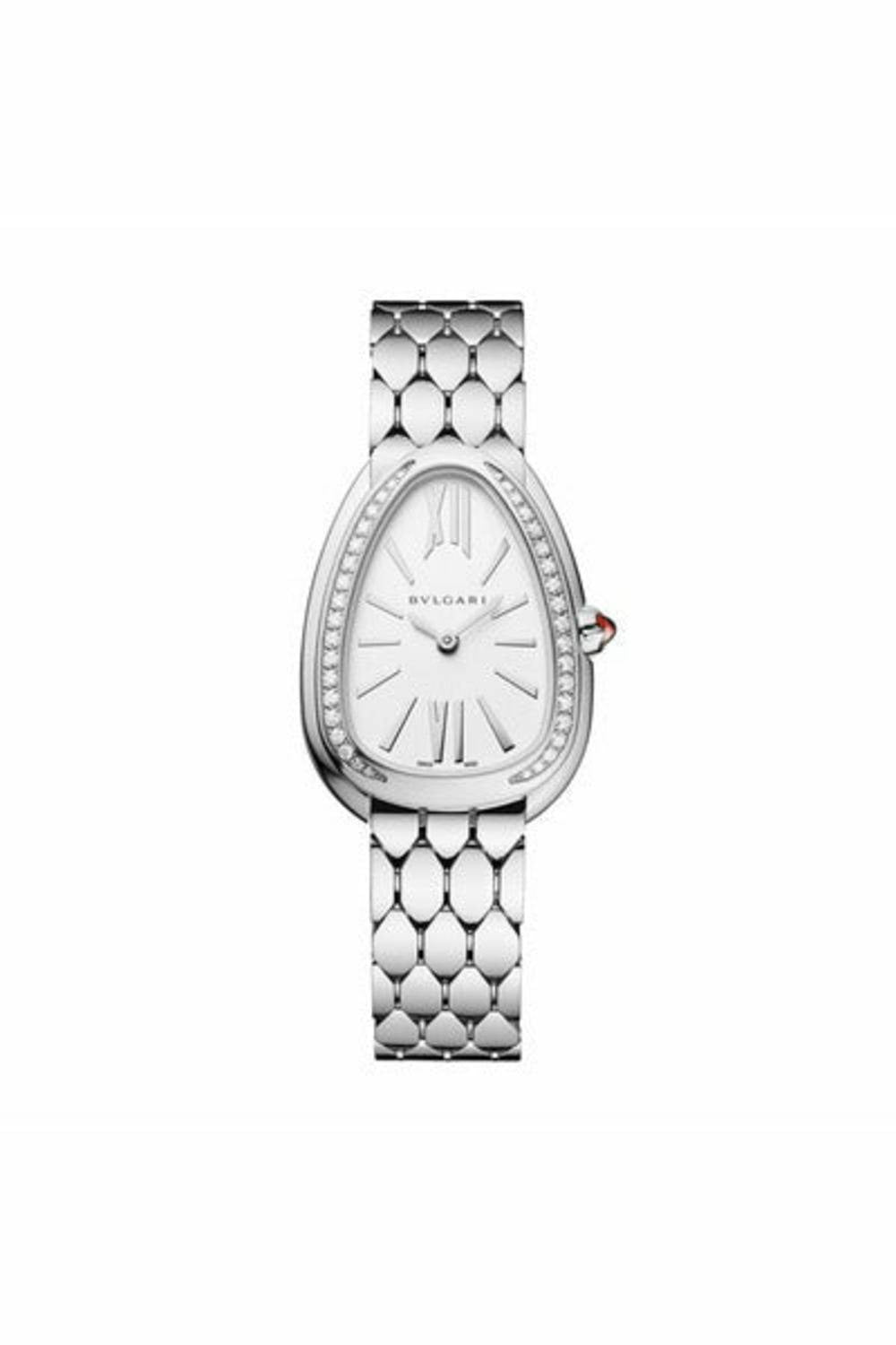 bvlgari serpenti seduttori 33mm stainless steel dimaond bezel women's watch ref. 103361-DUBAILUXURYWATCH