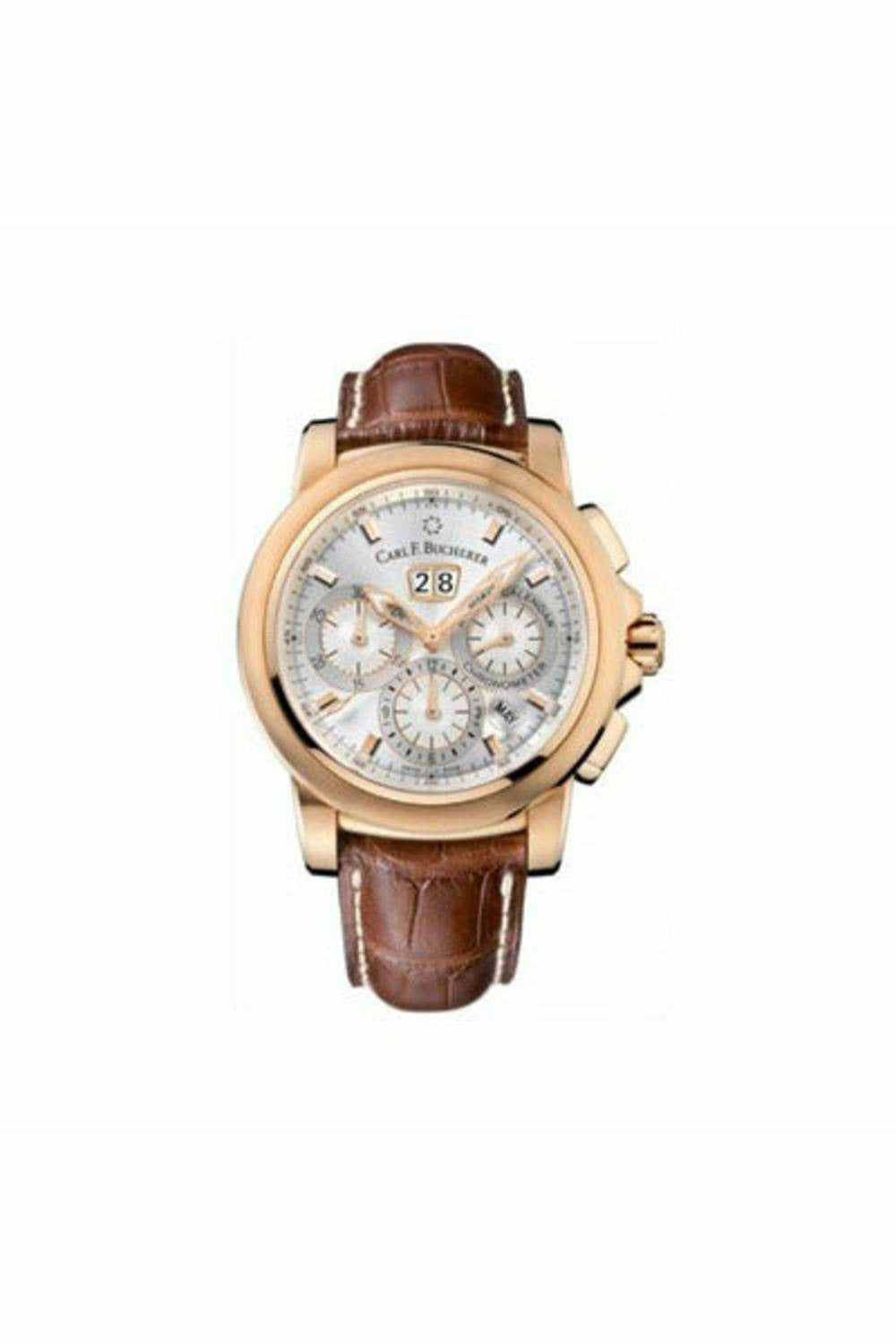 carl f bucherer chronodate 42mm 18kt rose gold men's watch-DUBAILUXURYWATCH