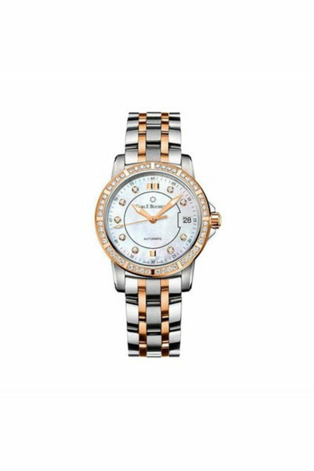 carl f. bucherer patravi autodate twotone 27mm stainless steel ladies watch-DUBAILUXURYWATCH