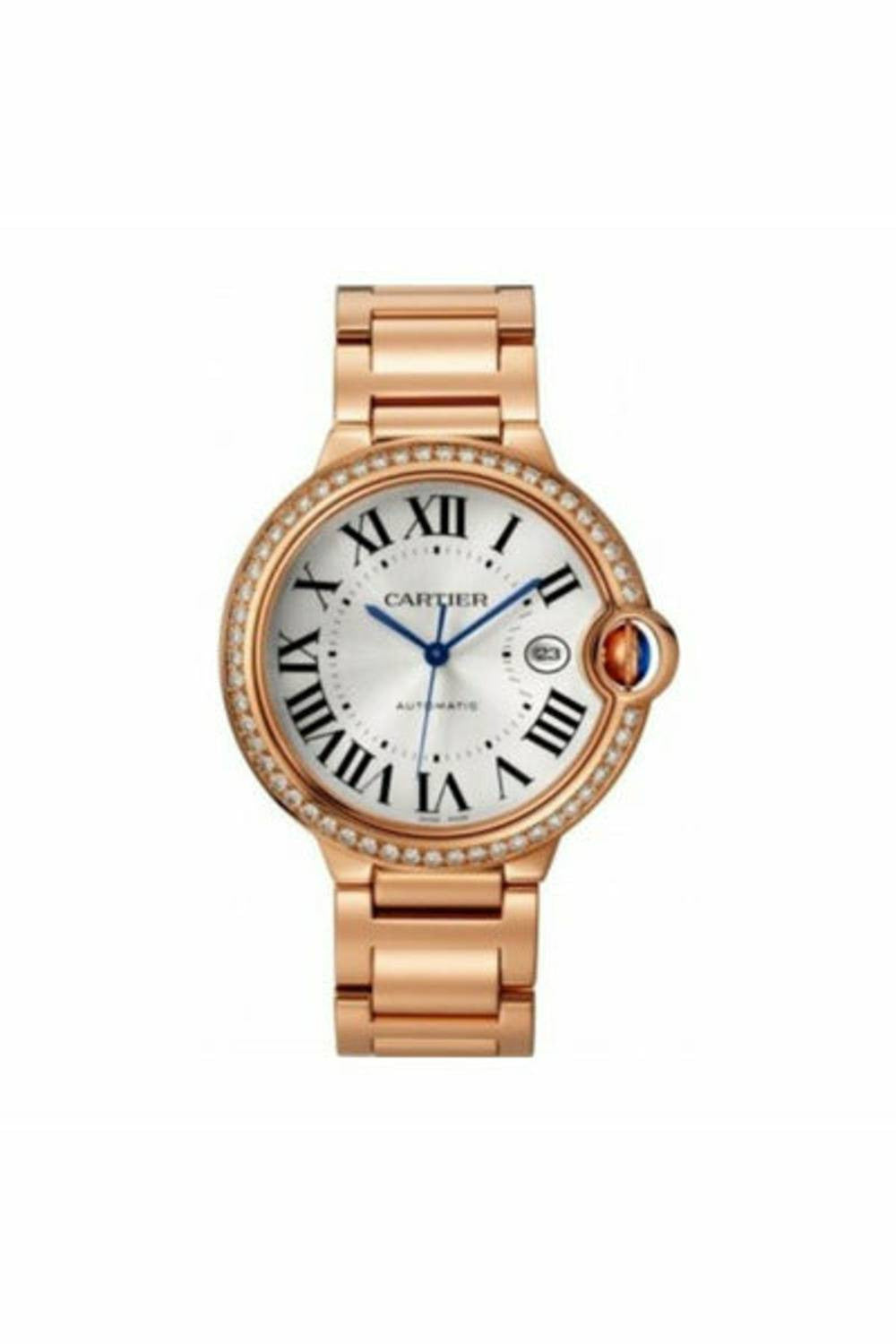 cartier ballon bleu 42mm rose gold & diamond-DUBAILUXURYWATCH