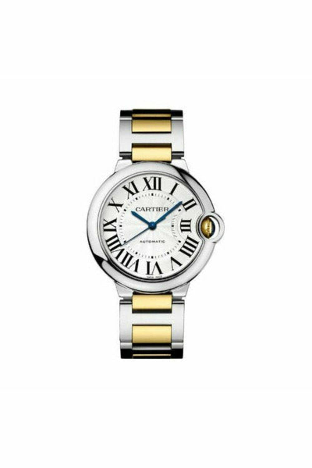 cartier ballon bleu stainless steel & 18kt yellow gold 36mm unisex watch-DUBAILUXURYWATCH