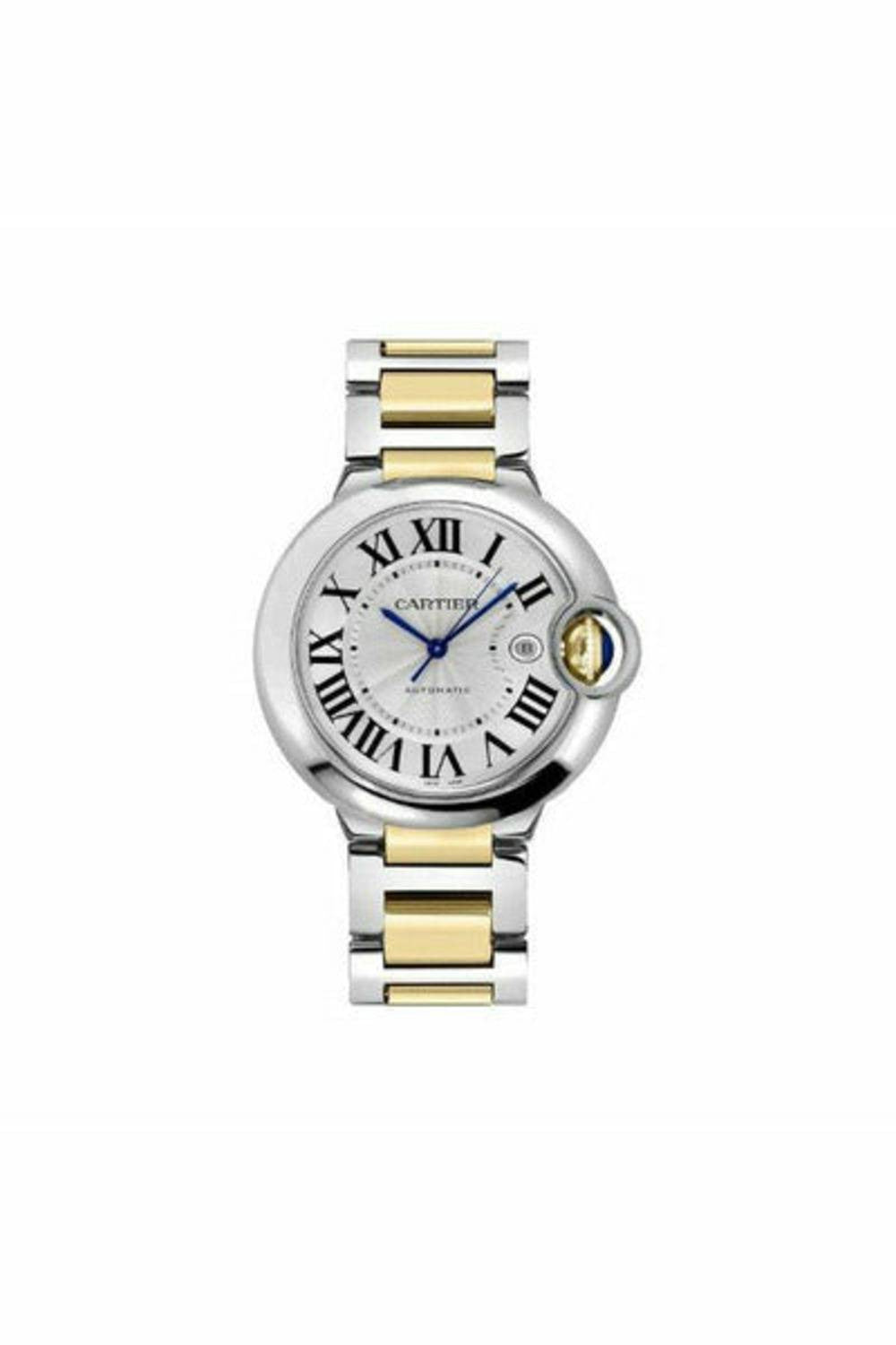 cartier ballon bleu stainless steel & 18kt yellow gold 42mm men's watch-DUBAILUXURYWATCH