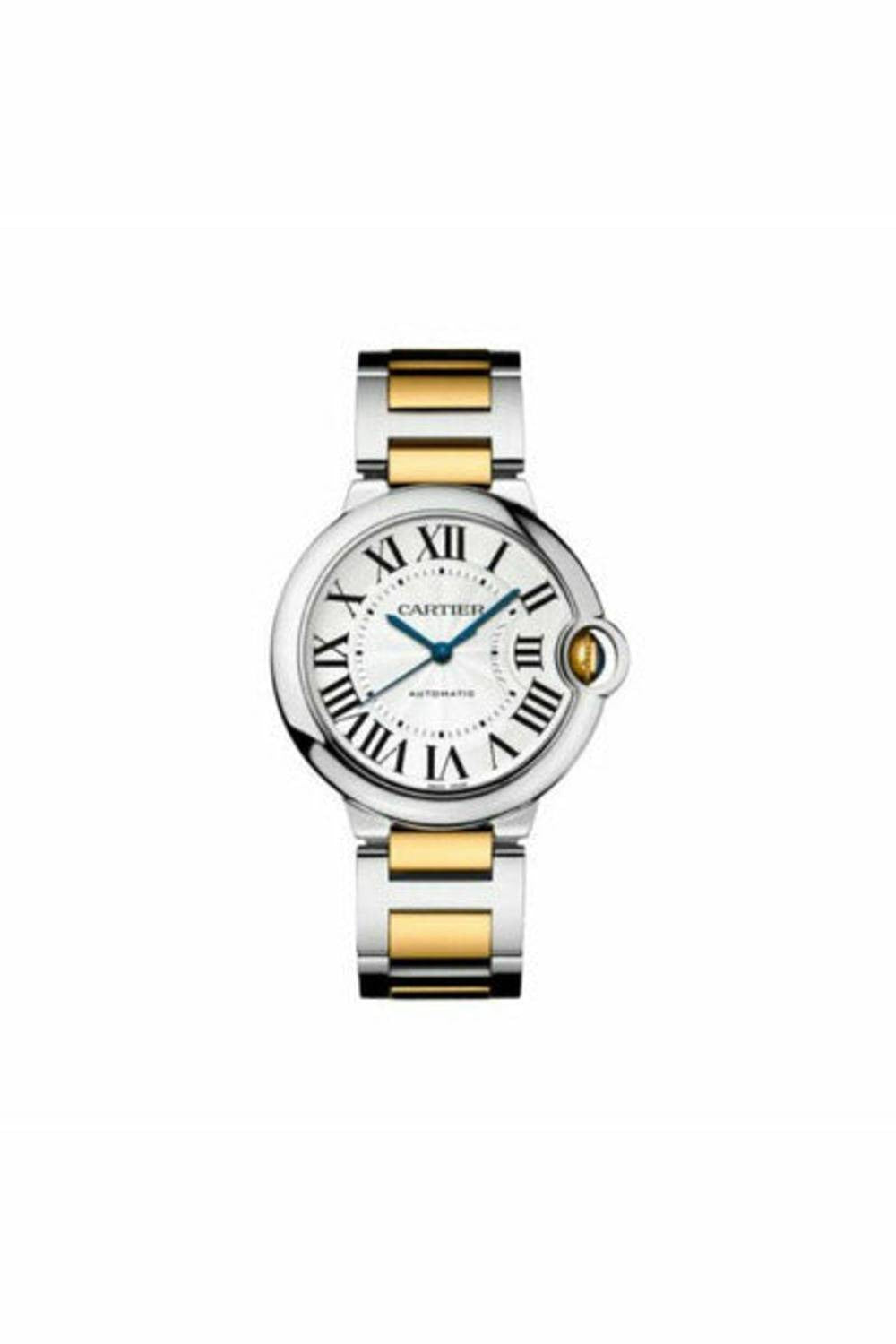 cartier ballon bleu stainless steel & yellow gold 36mm ladies watch-DUBAILUXURYWATCH