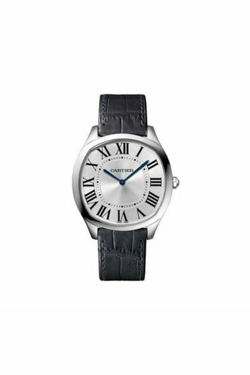 cartier drive de cartier extra flat 18kt white gold 39mm men's watch-DUBAILUXURYWATCH