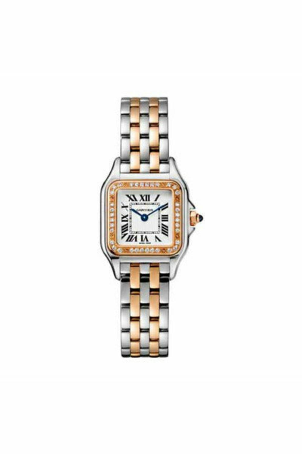 cartier panthere de cartier 22mm x 30mm stainless steel/18kt rose gold ladies watch-DUBAILUXURYWATCH