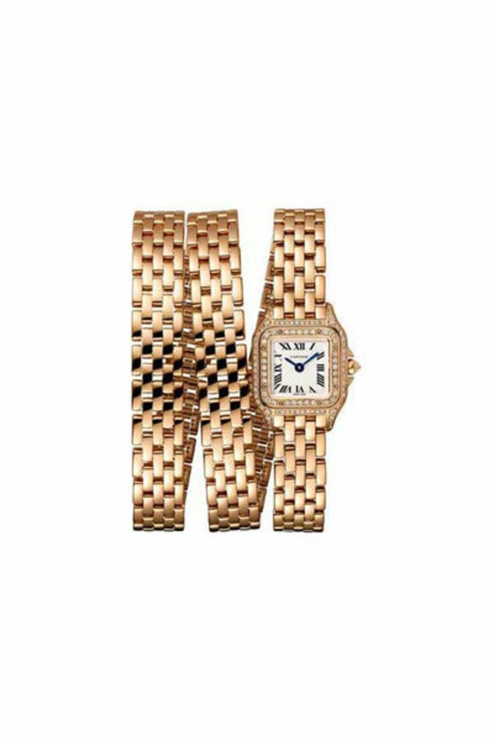 cartier panthere de cartier triple loop 20mm x 25mm 18kt rose gold ladies watch-DUBAILUXURYWATCH