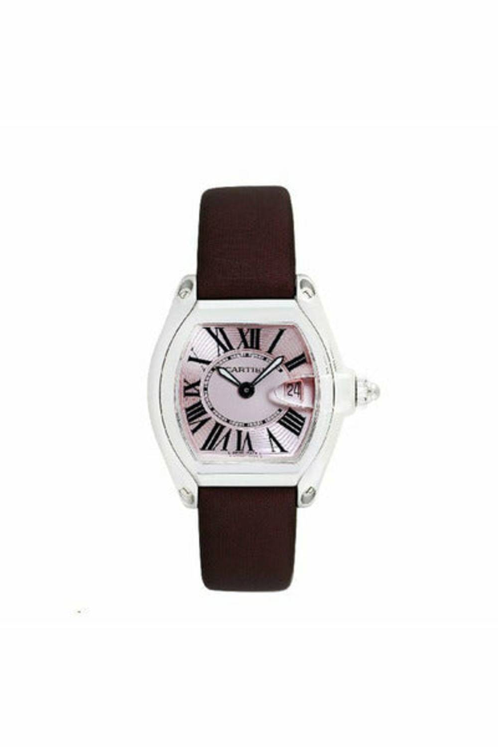 cartier roadster pink dial stainless steel quartz ladies watch ref. 2675-DUBAILUXURYWATCH