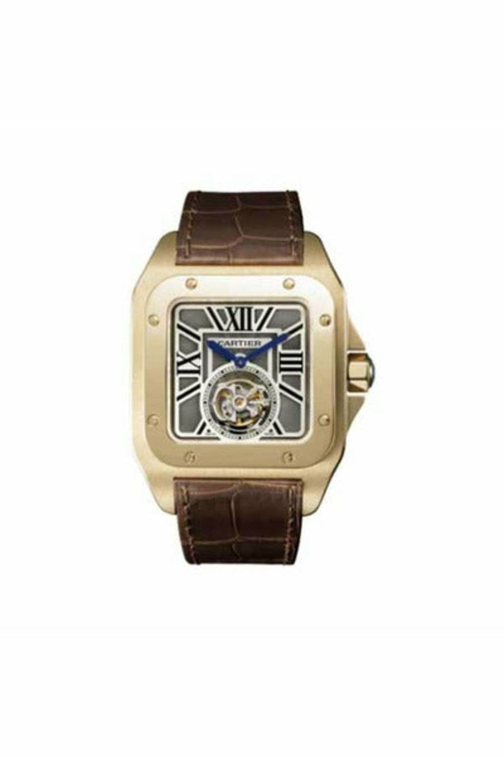 cartier santos 100 flying tourbillon limited edition men's watch-DUBAILUXURYWATCH