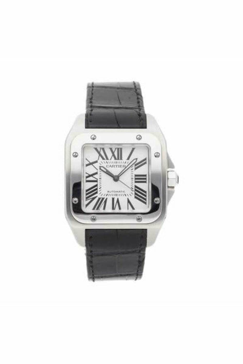 cartier santos 100 large 51.1mm x 41.3mm stainless steel men's watch-DUBAILUXURYWATCH