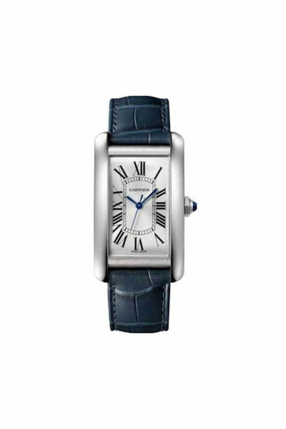 cartier tank americaine large 26.6mm x 45.1mm stainless steel men's watch-DUBAILUXURYWATCH