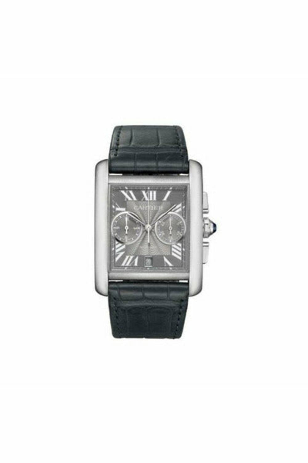 cartier tank mc chronograph 34.3mm x 44mm stainless steel men's watch-DUBAILUXURYWATCH