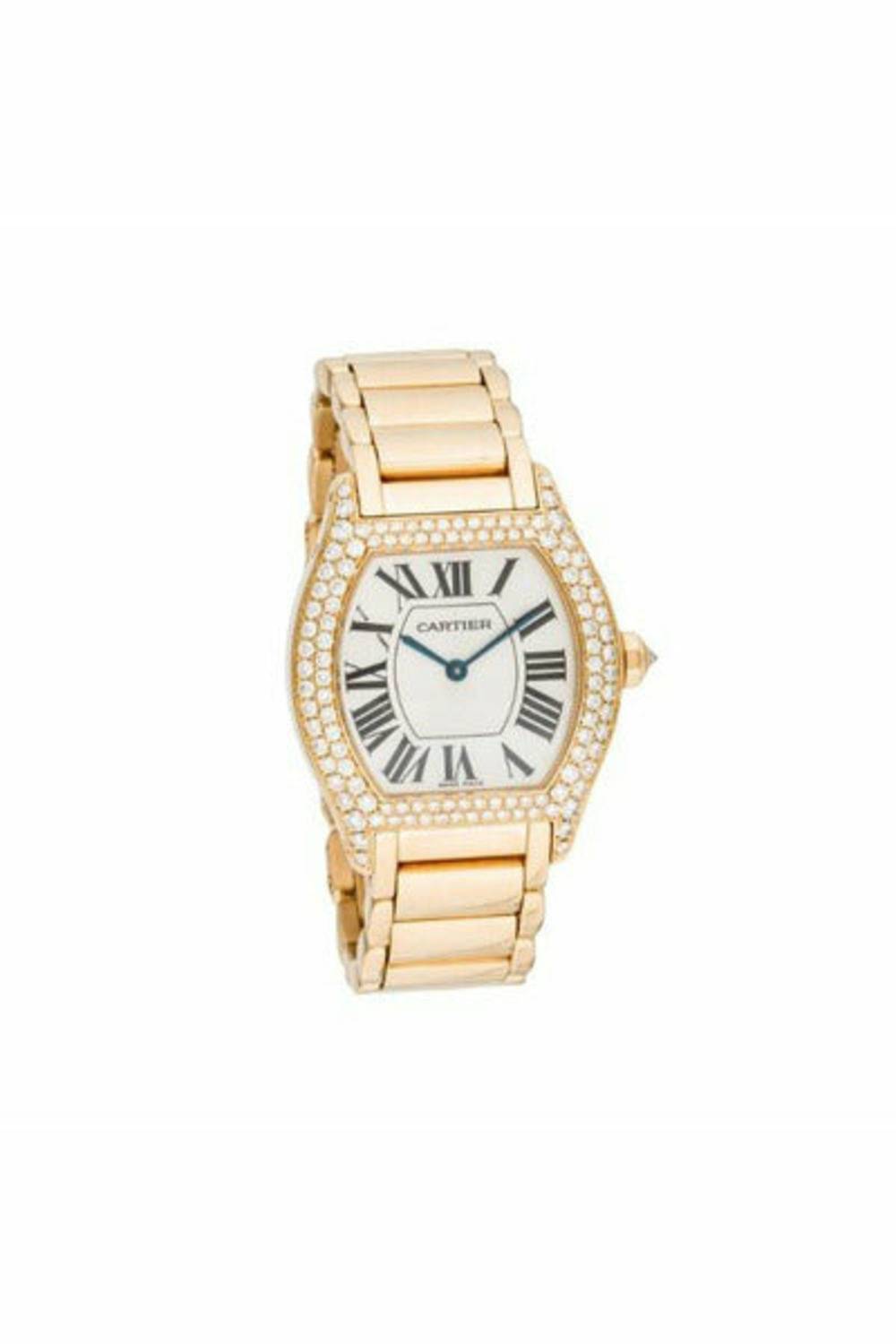 cartier tortue 28.5mm 18kt yellow gold ladies watch-DUBAILUXURYWATCH