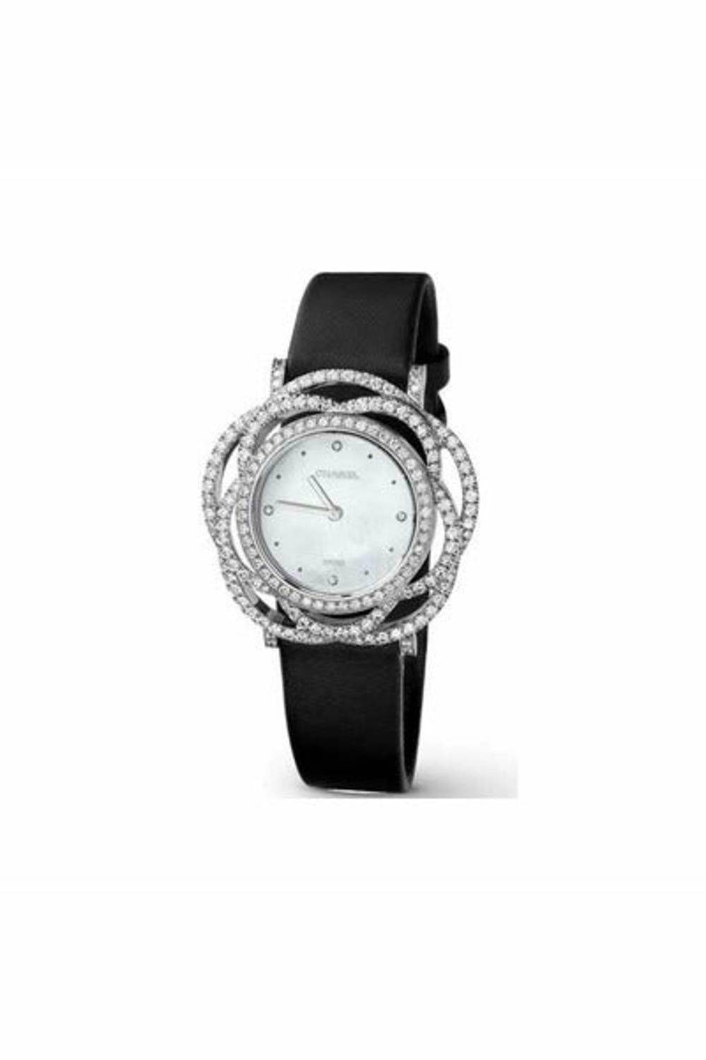 chanel 18kt white gold with diamonds ladies watch-DUBAILUXURYWATCH