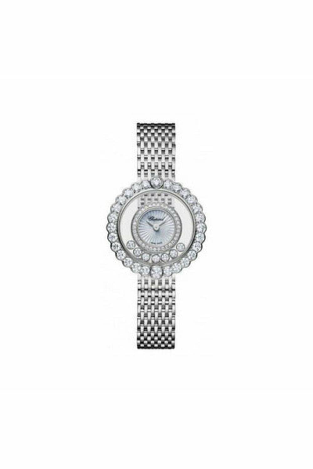 chopard happy diamonds 26mm 18k white gold ladies watch-DUBAILUXURYWATCH