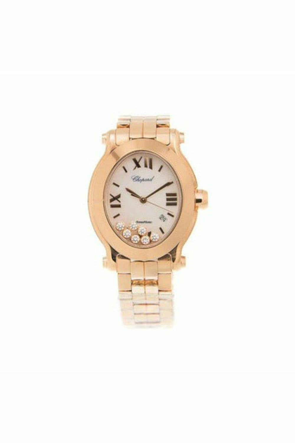 chopard happy sport 18kt rose gold 30 x 33.5mm ladies watch-DUBAILUXURYWATCH