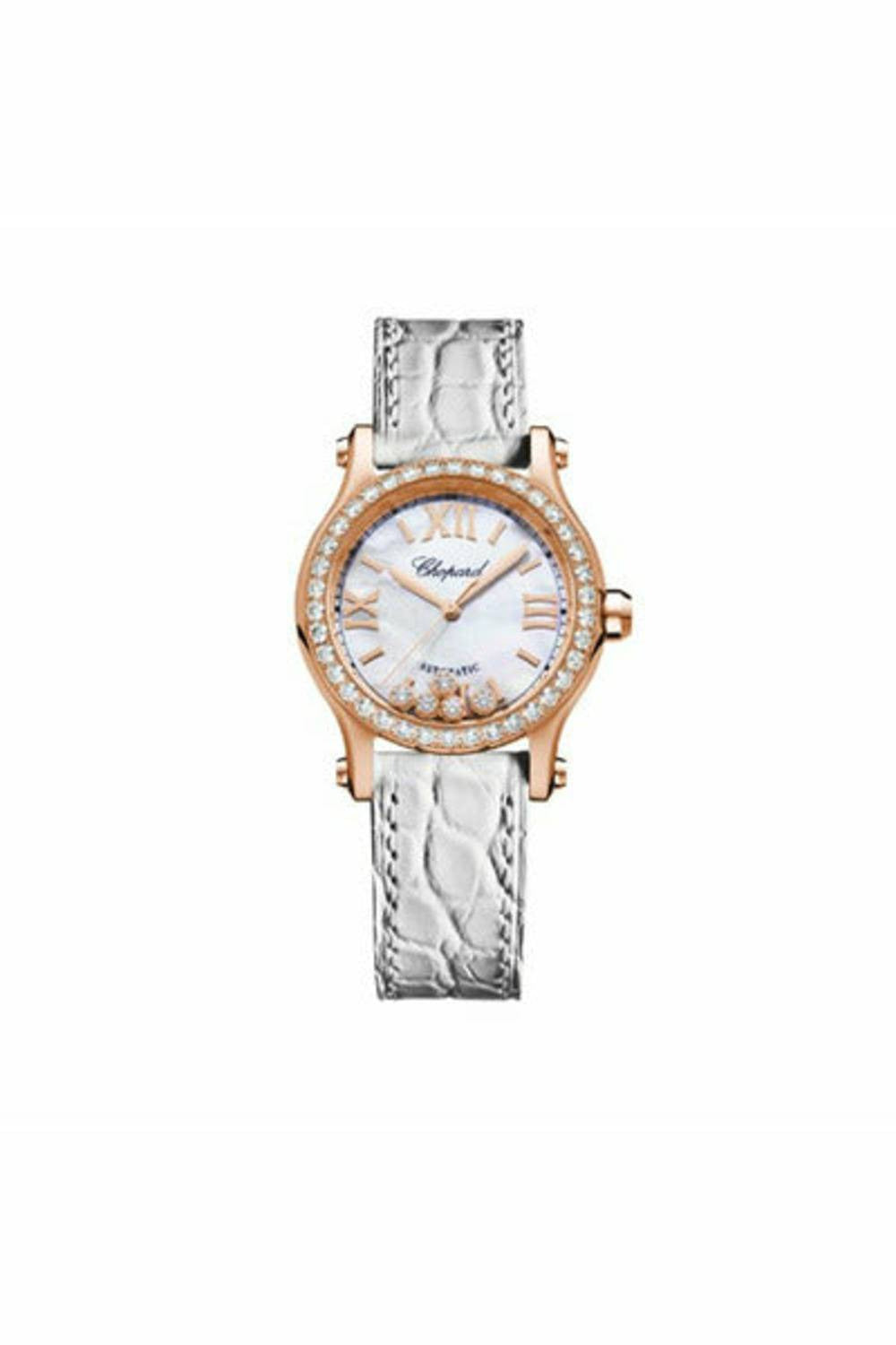 chopard happy sport 30 mm automatic rose gold diamonds ref. 274893-5010-DUBAILUXURYWATCH